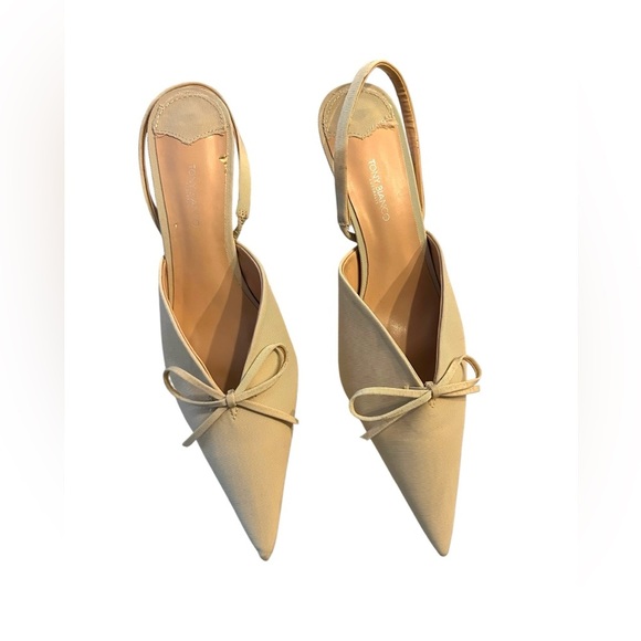 Tony Bianco Harper Slingback Pump Heels in Nude Lunar Color Sz 10 - Picture 2 of 11